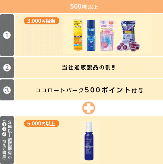 株主優待内容 500株以上