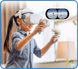 お子さまの「弱視」VRで改善する