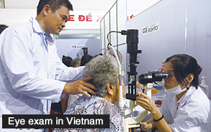 Eye exam in Vietnam